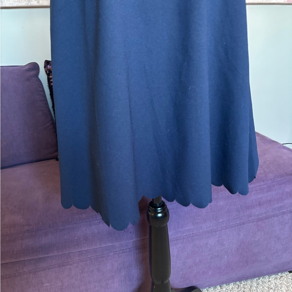 Banana Republic Midi‎ Short Sleeve Dress in Navy Blue with Stylish Design Size 6 - Picture 9 of 11